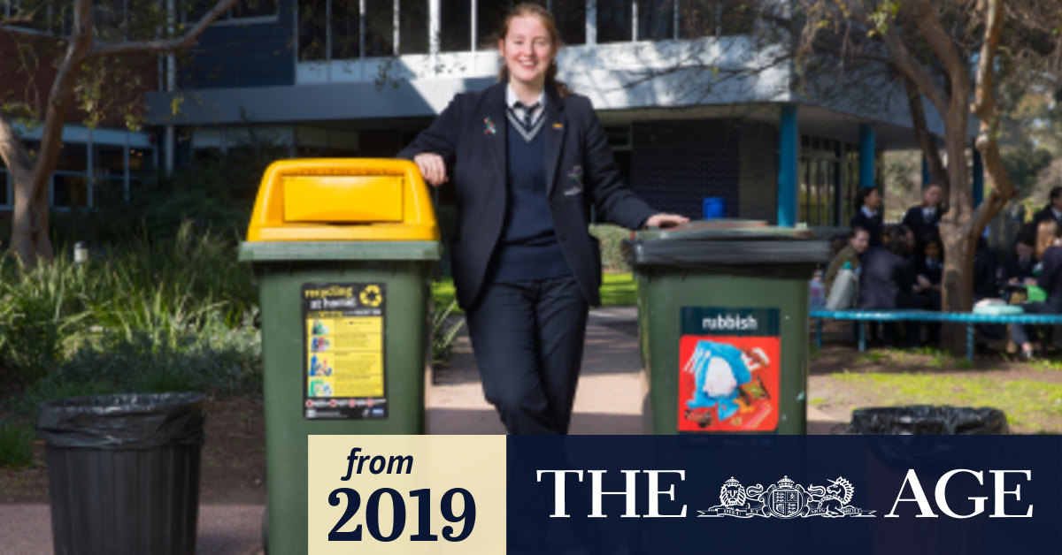 Bins out at Melbourne school as students told to take all rubbish home
